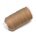 Makroansicht der 1,2mm mehrfarbigen Baumwollkordel auf Spule für DIY-Schmuckherstellung - 10m/Packung (ca. 9g) / Rot Gelb Cyan Spirale(M34)