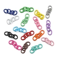 Close-up of colorful spray-painted metal chain links for DIY keychain accessory making - 30 Pieces/Pack (1.5x7x9x27mm) / Mixed Random