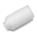 Nahaufnahme von 1,2mm weißem Baumwollfaden auf einer Spule für DIY-Schmuckherstellung - 10m/Packung (ca. 9g) / Reinweißer Stil(M37)