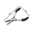 Alicates de punta larga de 5 pulgadas con mango antideslizante negro y blanco para DIY - 1 Pieza / Alicates de punta plana