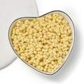 Creamy beige 4mm peanut-shaped acrylic beads for DIY jewelry making in heart dish - Solid Yellow