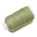 Makroaufnahme von 1,2mm dreifarbig gewebter Baumwollschnur für DIY-Schmuck und Quasten - 10m/Packung (ca. 9g) / Grün Orange Weiß Gemischt(M47)
