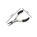 Alicates de joyería de 5 pulgadas con mango antideslizante blanco y negro para manualidades - 1 Pieza / Alicates de punta redonda
