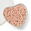 4mm nude pink peanut-shaped acrylic beads with double holes for DIY jewelry making - Solid Orange Pink