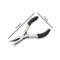 Alicates de punta doblada de 5 pulgadas para joyería con mango de goma, 12,5 cm - 1 Pieza / Alicates de punta curvada