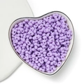 Bulk 4mm purple hourglass acrylic beads in heart porcelain bowl for DIY jewelry - Solid Purple