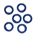 Nahaufnahme tiefblauer Federringe aus Metall mit glänzender Lackierung für Taschen - 5 Stück/Packung (ca. 3,4x19,5 mm) / Dunkelblau