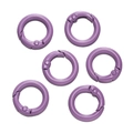 Set mit sechs lila Legierung Federringe für DIY Bastel und Handtaschen Zubehör - Lila