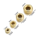 Macro detail showing four sizes of gold plated silver spacer beads from 3.5mm to 6.5mm - 3.5mm (1 Piece Pack) / Gold