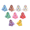 Colorful 15mm Christmas tree hand-painted polka dot beads for DIY jewelry making crafts - 2 Pieces/Pack (15x16.5mm) / Mixed Random