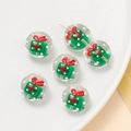 Détail de perles transparentes en forme de cadeau de Noël pour bijoux DIY - Boîte cadeau