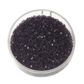 Vista dall'alto di perle in vetro viola sfaccettate in contenitore per creazioni fai-da-te - Vetro Trasparente - Viola Scuro