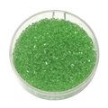 Macro di perline di vetro verde smeraldo da 2mm per gioielli fai-da-te in un box rotondo - Vetro Trasparente - Verde