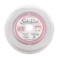 Macro-opname van 0,5mm nylon gecoat 1x7 roestvrij staaldraad voor kralen, 100m - 0.5mm Wit