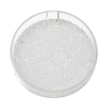 Vista dettagliata di perle di vetro trasparenti da 2mm per gioielli fai da te - Vetro Trasparente - Bianco