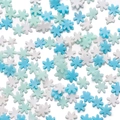 Perline a fiocco di neve di Natale in resina bianca e blu per creazioni di gioielli fai da te - Stile Fiocco di Neve / 20g (circa 550 pezzi) / Bianco e Blu misti