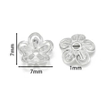 S925 Sterling Silber 7mm Blumen-Perlenkappen für DIY Schmuckherstellung Zubehör - Thai Silber Stil 19 (ca. 2g) / 2 Stück