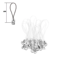 Wit geweven DIY-koord met metalen eindkap en open ring voor telefoonaccessoires - Wit