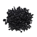 Detailansicht polierter schwarzer Obsidian-Bruchglassteine für die Wohndekoration - Feinkörniger Stil / Schwarz