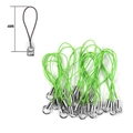 Braunes Nylon-Lanyard mit Metallschlaufe und smaragdgrünen Kordeln für DIY-Handyschmuck - Obstgrün