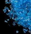 Close-up of sparkling blue iridescent glass gravel for DIY craft and nail art decor - 20g/Pack / Blue