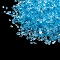 Éclats de verre aurore bleue irréguliers pour nail art avec finition arc-en-ciel sur noir - Grand Paquet de 450g / Bleu lac