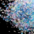 Colorful iridescent glass crushed stones for DIY crafts and nail art decoration - Multicolor