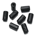 Perles cylindriques noires en bois pour création de bijoux DIY avec fini mat - 100 Pièces/Paquet (6x12mm, Trou 2.3mm) / Noir
