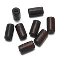 Perles de bijoux DIY en bois cylindrique marron foncé avec grain naturel - 100 Pièces/Paquet (6x12mm, Trou 2.3mm) / Marron