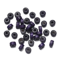 Flat cylindrical deep purple macaron wooden beads for DIY jewelry and handmade crafts - 500 Pcs/Pack (3.5x6.5mm/Hole 2mm) / Deep purple