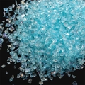 Irregular light blue AB iridescent glass crushed stones for DIY nail art and craft filling - Sky Blue