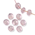 Perles en verre rose 12mm irrégulières forme de rose 3D pour création de bijoux DIY - Rose