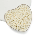 Perle in acrilico a goccia bianco crema in una ciotola a cuore per bijoux DIY - 100 Pezzi/Confezione / Bianco Sporco