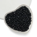 Perle in acrilico nero lucido a goccia in piatto di porcellana a cuore per gioielli - 100 Pezzi/Confezione / Nero