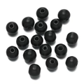 Perles rondes en bois noir mat avec trou central pour la création de bijoux DIY - 50 Pièces/Paquet (10mm/Trou 2.5mm) / Noir
