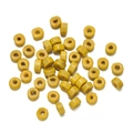 Flat macaron ginger yellow wooden spacer beads for DIY jewelry and crafts making - 500 Pcs/Pack (3.5x6.5mm/Hole 2mm) / Yellow