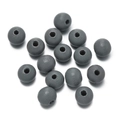 Perles rondes en bois gris mat pour la création de bijoux DIY et de bracelets - 50 Pièces/Paquet (10mm/Trou 2.5mm) / Gris