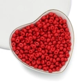 Perline rosse in acrilico in ciotola a cuore per la creazione di gioielli fai-da-te - 100 Pezzi/Confezione / Rosso