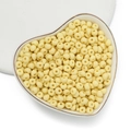 Perline in acrilico giallo crema per braccialetti fai-da-te in una ciotola a cuore - 100 Pezzi/Confezione / Giallo