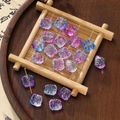 Perline di vetro a forma di fiore con sfumature blu e rosa per la creazione di gioielli - Perla di Leone (AC3894) / 20 Pezzi (11.5x11.5mm) / Blu viola