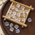 Iridescent 11.5mm lion head glass beads with purple blue tint for DIY jewelry - Lion Bead (AC3894) / 20 Pieces (11.5x11.5mm) / Imported Colorful