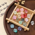 Colorful 11.5mm translucent carved lion glass beads for DIY bracelet and jewelry making - Lion Bead (AC3894) / 20 Pieces (11.5x11.5mm) / Multicolor