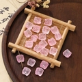 Pink translucent floral beads for DIY jewelry making, 11.5mm lion dance accessory - Lion Bead (AC3894) / 20 Pieces (11.5x11.5mm) / Pink