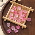 DIY handmade 11.5mm gradient pink frosted glass flower beads for jewelry making - Lion Bead (AC3894) / 20 Pieces (11.5x11.5mm) / Pink White