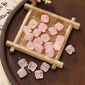 Pink gradient floral glass beads for DIY jewelry making and handmade accessories - Lion Bead (AC3894) / 20 Pieces (11.5x11.5mm) / Pink Yellow