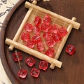 Translucent red floral lion beads for DIY bracelets and handcrafted necklaces - Lion Bead (AC3894) / 20 Pieces (11.5x11.5mm) / Red