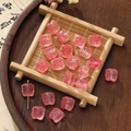 Pink translucent lucky bag lion beads for DIY jewelry making and handmade accessories - Lion Bead (AC3894) / 20 Pieces (11.5x11.5mm) / Watermelon red