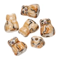 DIY ceramic beads featuring orange striped cat shape for handmade jewelry crafting - Style 21 (Orange Cat Shape)