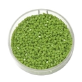 Perline di vetro sfaccettate verdi da 2mm per gioielli fai-da-te in un vassoio tondo - Lucentezza Porcellana - Verde