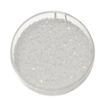 Perline di vetro triangolari trasparenti da 2mm in contenitore per gioielli fai-da-te - Lucentezza Porcellana - Bianco Trasparente